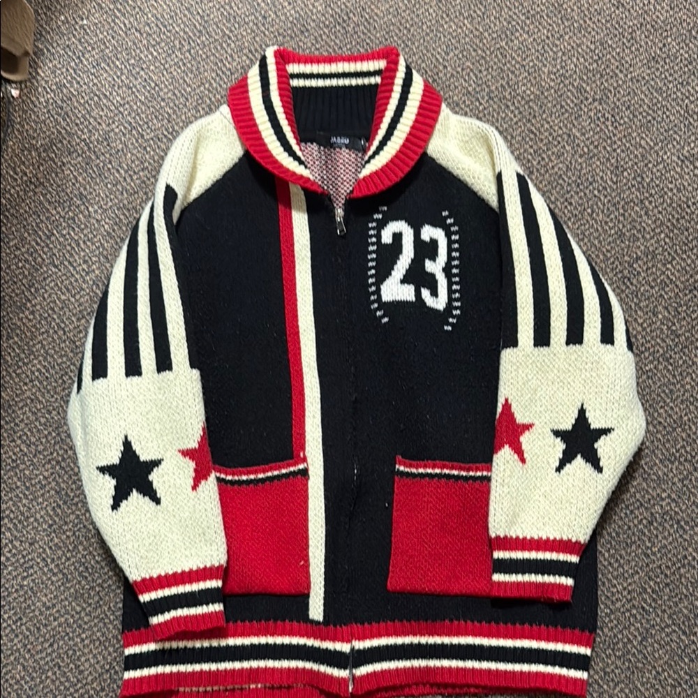 Jaded London Team 23 Knitted Zip-Up Jacket